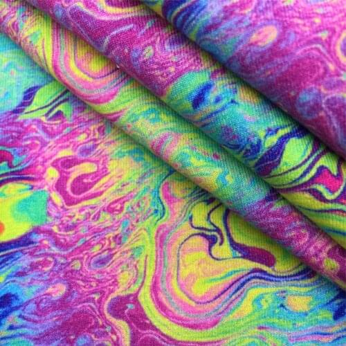 50*145cm Raibow Gradient 4 Ways Stretch Double Brushed Knit Faric Tissue Sewing Quilting Fabrics Needlework DIY,1Yc15393