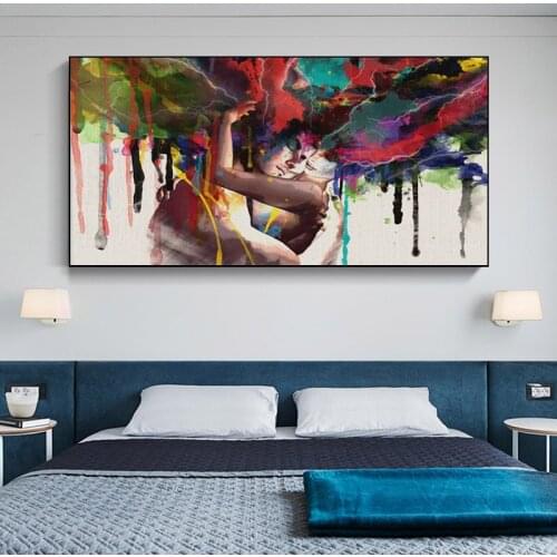 Abstract Nude Lover Graffiti Posters Prints Men Women Hugging Canvas Painting Modern Wall Pictures for Room Cuadros Home Decor