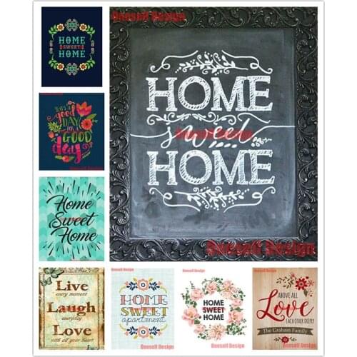 2020 new rhinestone pictures diy diamond painting 5d home sweet home diamond embroidery sale family decoration home wall sticker