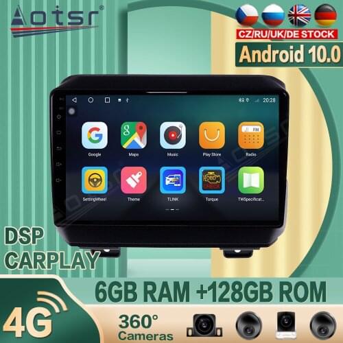 For Jeep Wrangler 2018-2020 Android Car radio Player GPS Navigation 360 camera Auto Stereo Multimedia Video HeadUnit DSP carplay