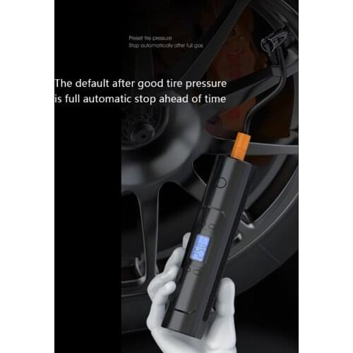 Wireless Tire Inflator Air Compressor Car Tire Pump Rechargeable Auto Power Adapter Digital Display Pressure Gauge F19A
