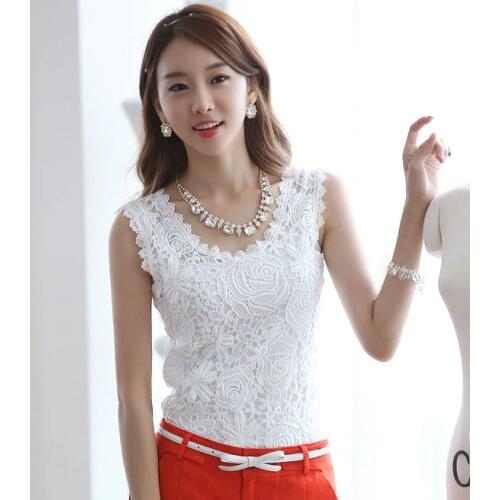 BOBOKATEER plus size lace blouse white shirt women blouses summer tops blusas mujer de moda 2020 slim o-neck sexy top haut femme