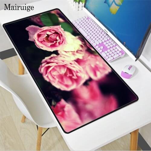 Bright Flowers 40x90cm Large Mouse Pad Computer Decoration XXL Mousepad Pc Laptop Nonslip Desk Mat Carpet Gaming Accessories Rug