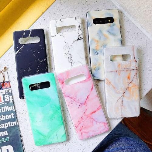 Case For Samsung Galaxy Note 10 Pro Plus A9 A7 A6 Plus 2018 A70 A50 A20 A30 A10 M10 New Luxury Soft Matte Marble Cute Case Cover