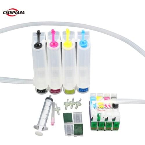 CISSPLAZA 1set T0711-T0714 CISS compatible for epson Stylus SX100 SX110 SX200 SX209 SX210 SX400 printer CIS