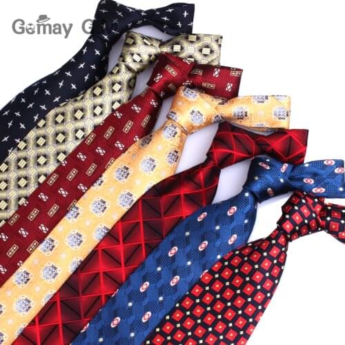 Classic 100% Silk Ties for Men Business Jacquard Woven Neckties Plaid Striped Men Tie For Wedding Gifts Mens Neck Tie 10cm Width