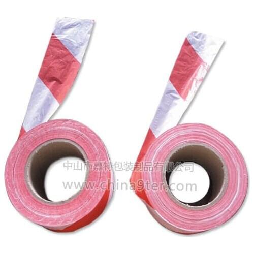 Red-White Barricade Tape PE Warning Tape Poly Guard Tape Factory Spot Sell OEM & ODM