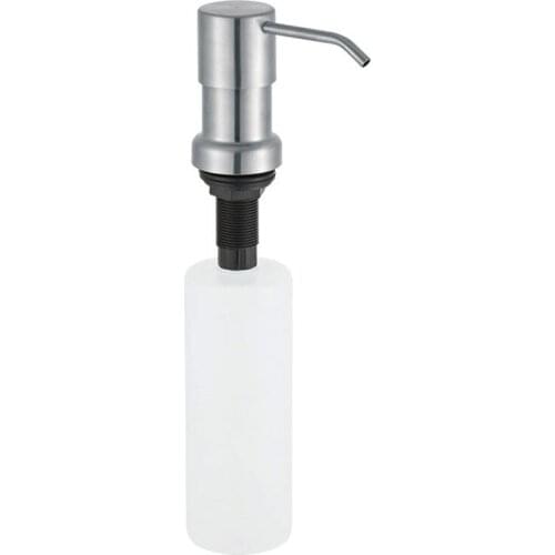 Kitchen Sink Foam Soap Dispenser Stainless Steel Pump and PP Bottle Detergent Bottle Deck Mount 500ml