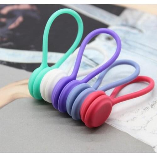 Hot Multi-use 3Pcs/Pack Earphone Cord Winder Cable Holder Organizer Clips Multi Function Durable Magnet Headphones Winder Cables