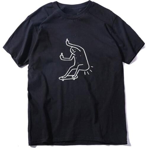 COOLMIND 100% cotton tee shirts skate print men T shirt summer cool unisex skatebord Tshirt short sleeve skateboard t-shirt