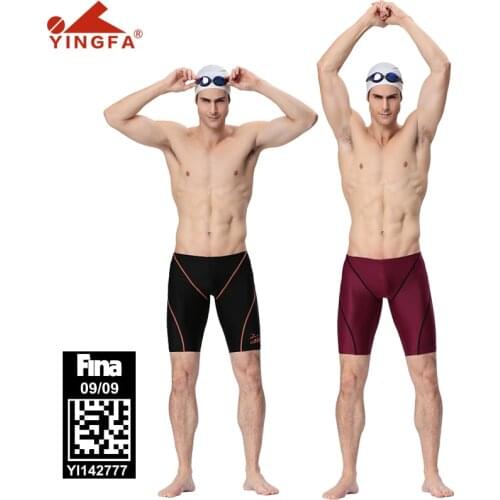 Yingfa Jammer Men Swimwear Swim Shorts FINA Approval Men Training Swimming Trunks Shorts Tight Pants