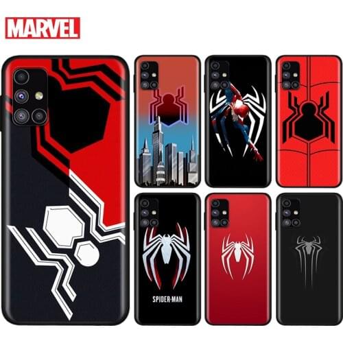 Marvel Spider-Man Logo For Samsung Note 20 10 9 8 Ultra lite Plus Pro F62 M62 M60 M40 M31S M21 M20 M10S Soft Phone Case