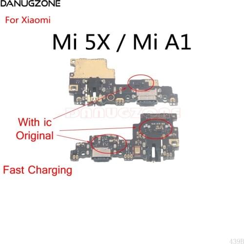 Original USB Charging Dock Socket Connector Charge Board Flex Cable For Xiaomi Mi 5X 6X A1 A2 6 Mix 2 2S Max 3 Fast Charging