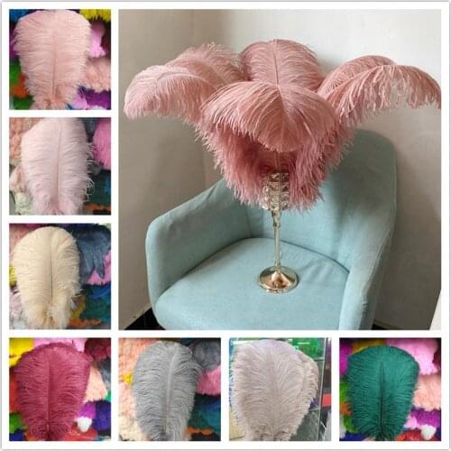 10Pcs Fashion New Color Feathers Fluffy Ostrich Feathers 15-40 cm Feathers For Wedding Party Center Pieces Decoration Home Deco