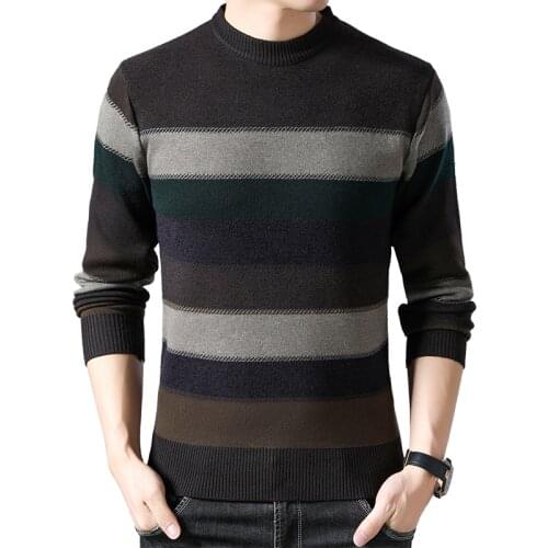 Pullovers Sweaters Men 2020 O-Neck Thick Mens Sweater 100% Cotton Warm Sweater For Mens Winter Newest Casual Mens
