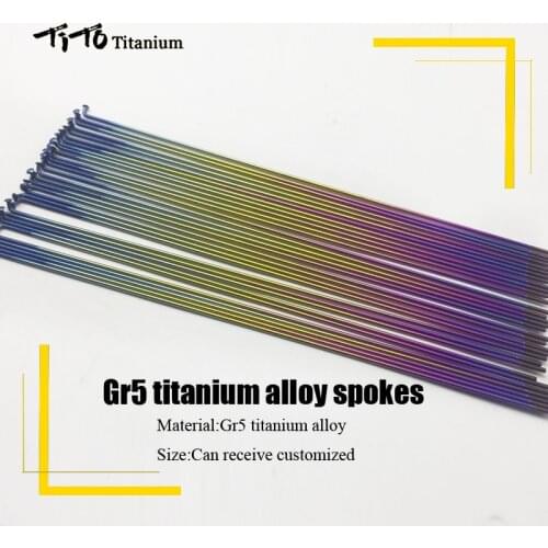 Tito Titanium MTB/ Road Bike Wheel Bicycle Spokes 2.0mm Bicycle Accessories 28/32/36 Pcs Multicolor 251 - 305mm Cn(origin)