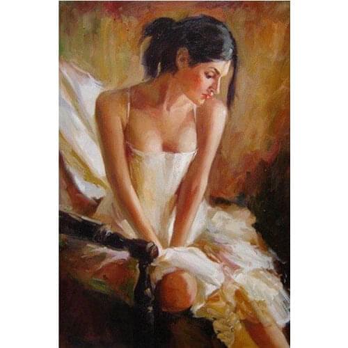 HIGH QUALITY PORTRAIT OIL PAINTING ON CANVAS :"NUDE GIRL" 24"X36"