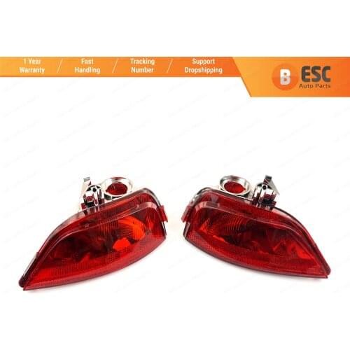 ESP990 Rear Bumper Tail Fog End Light Lamp Lens Reflector Left and Right Sides 265852501R, 265804720R for Renault Megane MK4 HB