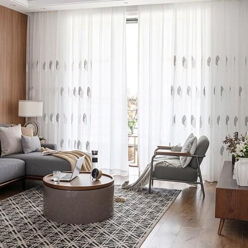 Curtain For Room Decoration Nordic Balcony Window White Curtain Gauze Bedroom Curtains Cortinas рулонные шторы на окно