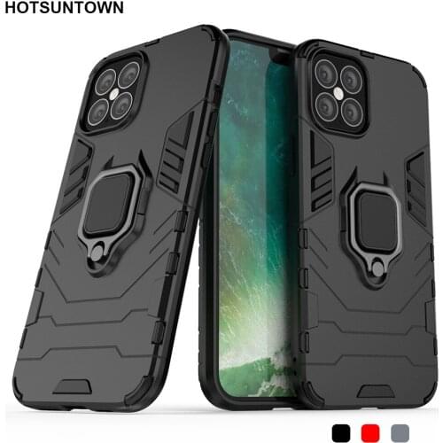 Armor PC Cover Ring Holder Phone Case For iPhone 12 Case For iPhone 11 Pro XS MAX XR X 8 7 6 Plus 5 5S SE 2020 5C Back Cover