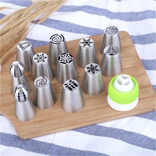 Green Stainless Steel Pastry Nozzles for Cream Icing Piping Nozzles for Confectionery Tips Baking Tool Cake Decorating Tools