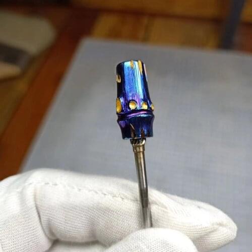 1PC Flame Pattern Titanium EDC Paracord Beads Lanyard Pendants Knife Beads Umbrella Rope Cord Necklace Bracelet Beads Pendants