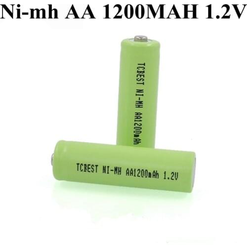 100pcs AA Nimh Nickel Metal Hydride AA 1.2V 1200mAh Rechargeable Battery 14500 Fo Solar Emergency Light Electric Shave Razor Toy