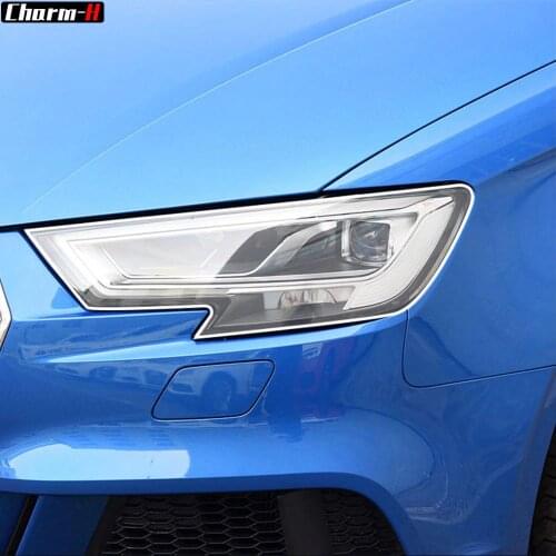 2Pcs Car Headlight Protective Film Transparent TPU Sticker For Audi A3 8V A4 B8 B9 A5 A6 C8 A7 A8 D4 TT E-Tron R8 Accessories