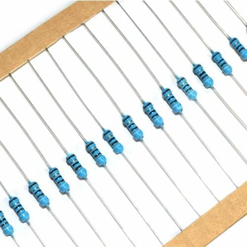 20pcs 1W Metal film resistor 1% 1R ~ 1M 2R 10R 22R 47R 100R 330R 1K 4.7K 10K 22K 47K 100K 330K 470K 1 2 10 22 47 100 330 ohm