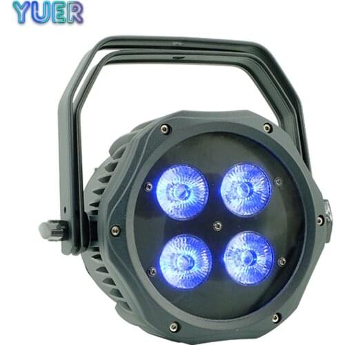 4Pcs/Lot DJ Disco Waterproof Beam Light 4X18W RGBWA+UV 6IN1 Outdoor Par Light Professional Stage Effect Atmosphere Music Light