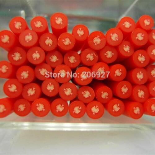 5pcs A-23 5mm Cute Tomato Fruit Cane Fancy Nail Art Polymer Clay Cane Nail Art Decoration