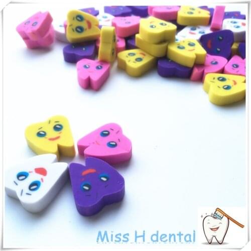 50 pcs Creative Teeth type Gift pencil eraser Dental Clinic, Special gift for dentist Medical lab stationery