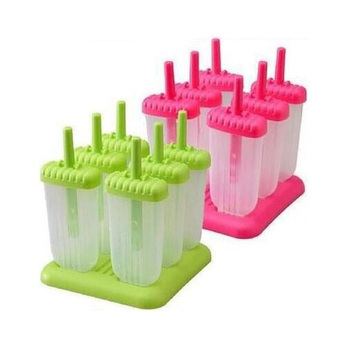 6PCS / Set Of Ice Cream Mold Plastic Jelly Shaper DIY Ice Tray Mold Ice Tray Ice Cube Tray Household Kitchen Accessories