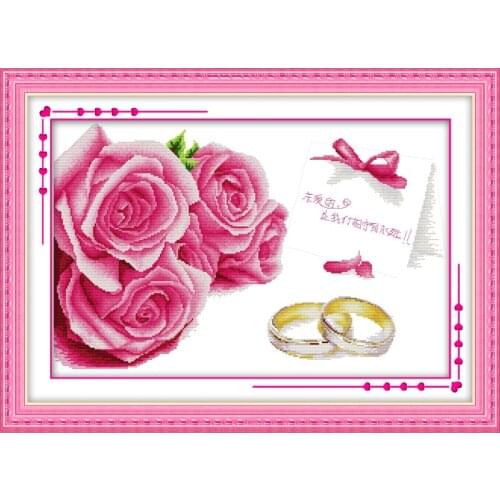 Be together forever cross stitch kit flower 18ct 14ct 11ct count printed canvas stitching embroidery DIY handmade needlework