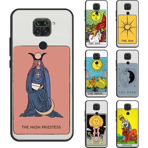 Tarot Card Astrology Sun Moon Lover Case For Xiaomi Redmi Note 10 9 8 Pro Note 9S 8T Note 7 Cover Shell For Redmi 9 9A 9C 9T