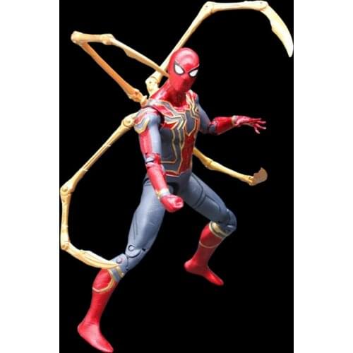Spiderman Marvel Avengers Infinity War Iron Spider 18cm BJD Super Hero Figure Model Toys for Children
