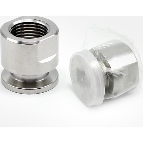 KF25 304 Stainless Steel Female Thread Adapter Vacuum Flanges Fitting Female Screw Thread Female Cap Thread Nipple