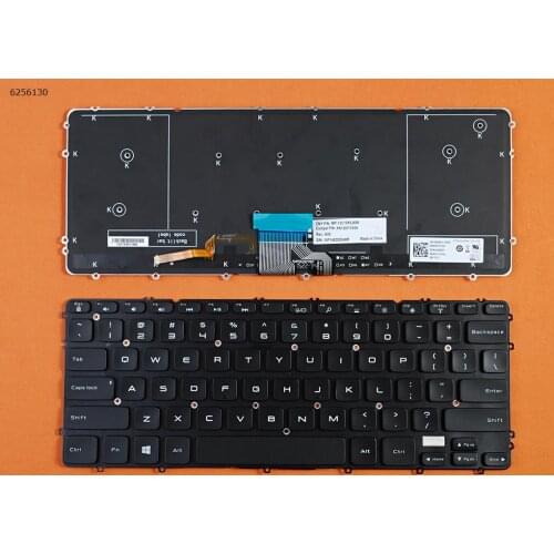 US QWERTY New For DELL Precision M3800 XPS 15 9530 Laptop Replacement Keyboard Black with Backlit NO Frame