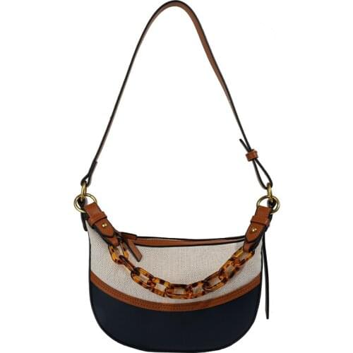 Fashion Color Matching Handbags 2021 New Dark Blue Shoulder Bag Ladies Small Bag Women Bag Kabelka Femmes Sac Saco De Mulheres