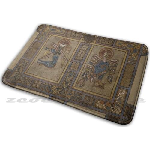 Book Of Kells Soft Non-Slip Mat Rug Carpet Cushion Kells Book Of Kells Art Book Of Columba Ireland Scotland Medieval