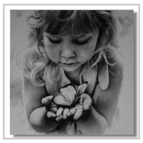 Cute Girl Butterfly For Embroidery Cartoon Needlework Crafts 14CT Unprinted Cross Stitch Kits Art DIY Quality Handmade Decor