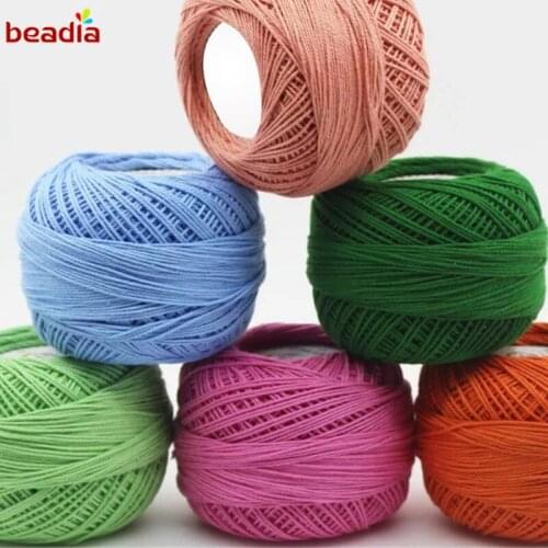 New Arrival Lace Yarn 100% Cotton Multicolor Yarn for Crocheting Fine Combed Yarn Using For Garment Doll Crochet