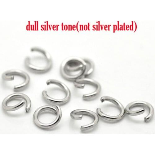 DoreenBeads Retail Silver Color Stainless Steel Open Jump Rings 6mm(1/4"),Cadmium Free,sold per pack of 500