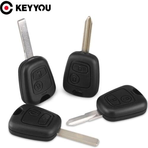 KEYYOU 2 Button Remote Key Fob Car Key Case Shell For Citroen C1 C2 C3 C4 C5 C6 Saxo Xsara Picasso Berlingo
