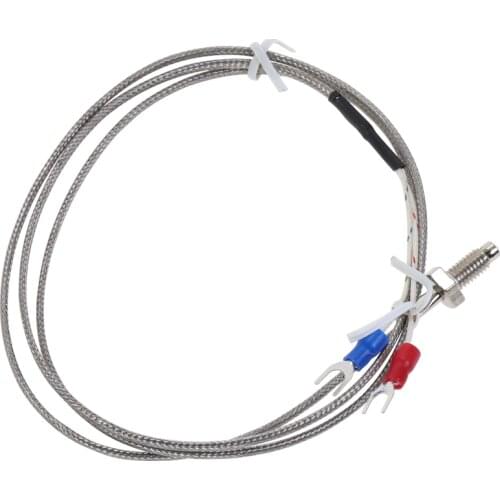 M8 Thread E Type Thermocouple Temperature Controller 0-400C Sensor Cable Wire 1M 2M 3M