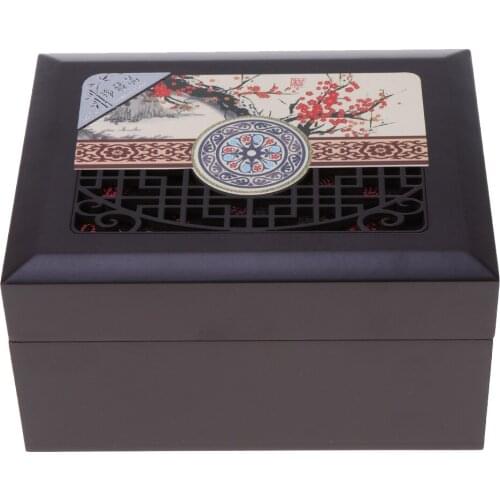 Retro Wooden Jewelry Box Case for Beads Bracelet Necklace Watch Holder Showcase, Rings Earrings Display