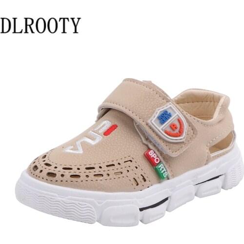 Children Shoes Sport Breathable Hook & Loop Boy Girl Sneakers Kids Casual Hollow Out Child Flat Soft Running Summer Sandals