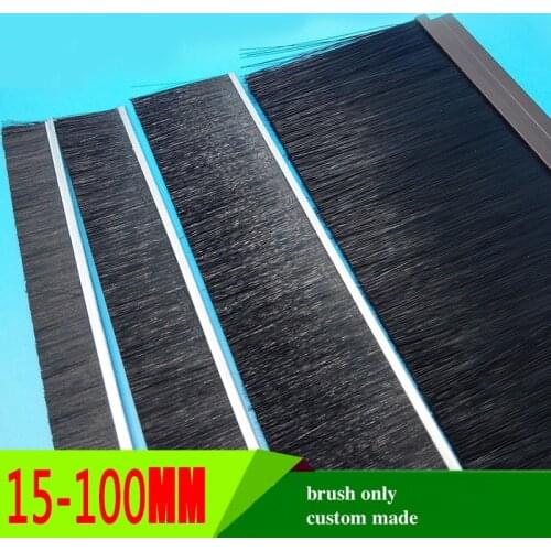 Custom Made Brush Detachable Dismountable Seal Brush 15mm 20mm 25mm 30mm 35mm 40mm 50mm 100mm 50cm x 20 Pieces Black