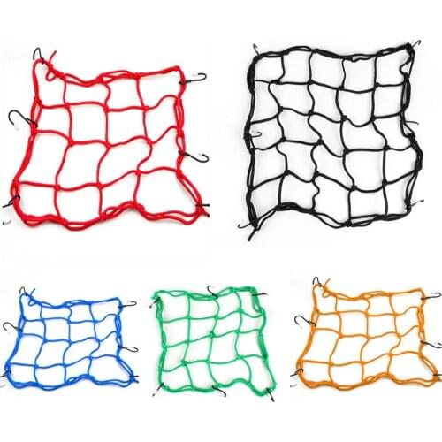Motorcycle Luggage Net Bike 6 Hooks Hold Down Fuel Tank Network Helmet Mesh Web Bungee Travel Goods Bag Tank Car Styling