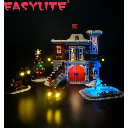 LED Light Set For Creator Winter Village Fire Station Lighting Compatible With 10263 DIY Toys Blocks Bricks Only Lighting Kit
